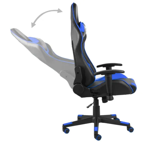 Okretna Gaming stolica plava PVC - Plava 1 Bez naslona za noge Cijena