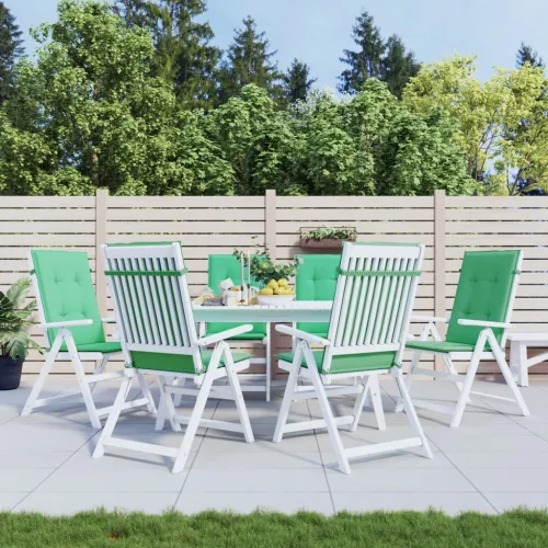 Jastuci za vrtne stolice 6 kom zeleni 120x50x3 cm od tkanine - Zelena 120 x 50 x 3 cm 6 Cijena