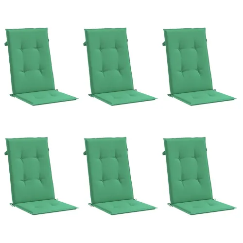 Jastuci za vrtne stolice 6 kom zeleni 120x50x3 cm od tkanine - Zelena 120 x 50 x 3 cm 6 Cijena