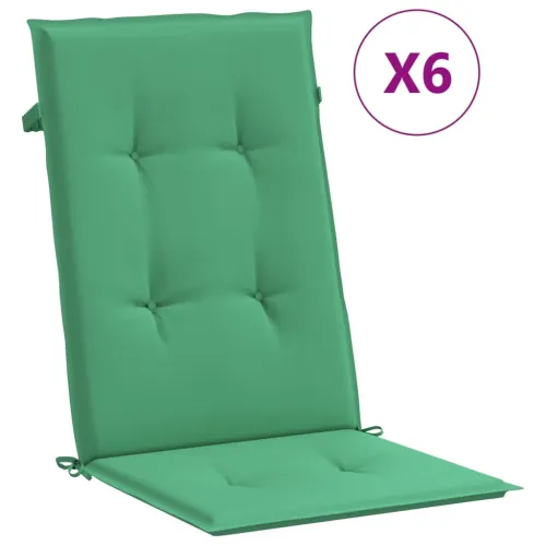 Jastuci za vrtne stolice 6 kom zeleni 120x50x3 cm od tkanine - Zelena 120 x 50 x 3 cm 6 Cijena