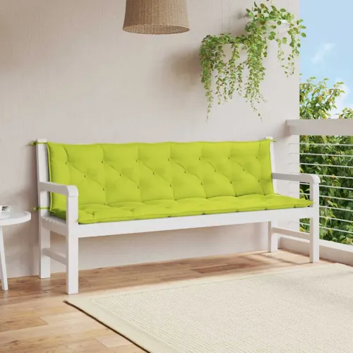 Jastuk za vrtnu klupu jarkozeleni 200x(50+50)x7 cm od tkanine - Svjetlozelena 200 cm Cijena