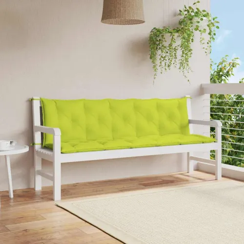 Jastuk za vrtnu klupu jarkozeleni 180x(50+50)x7 cm od tkanine - Svjetlozelena 180 cm 2 Cijena
