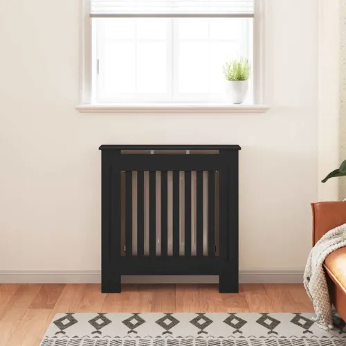 Maska za radijator - Pokrov za radijator konstruirano drvo crni 78 cm - Crna 78 x 19 x 81.5 cm 1 Cijena