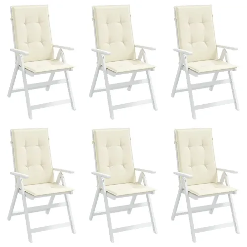Jastuci za vrtne stolice 6 kom krem 120 x 50 x 3 cm od tkanine - Krema 120 x 50 x 3 cm 6 Cijena