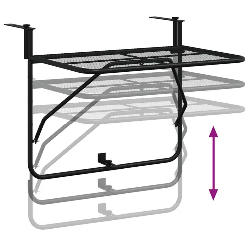 Balkonski stol crni 60 x 40 cm čelični - Crna 1 mesh design Cijena