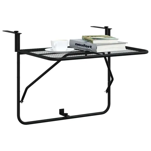Balkonski stol crni 60 x 40 cm čelični - Crna 1 mesh design Cijena