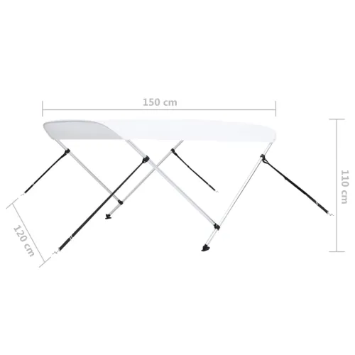 Tenda bimini s 2 luka bijela 150 x 120 x 110 cm - Bijela 150 x 120 x 110 cm Cijena