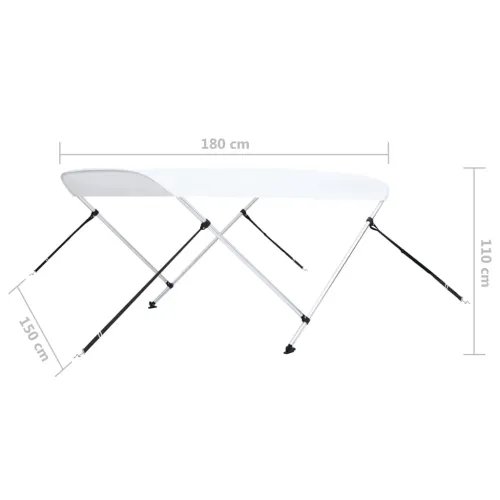 Tenda bimini s 2 luka bijela 180 x 150 x 110 cm - Bijela 180 x 150 x 110 cm Cijena