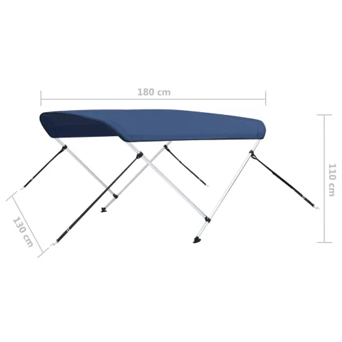 Tenda bimini s 2 luka modra 180 x 130 x 110 cm - Plava 180 x 130 x 110 cm Cijena