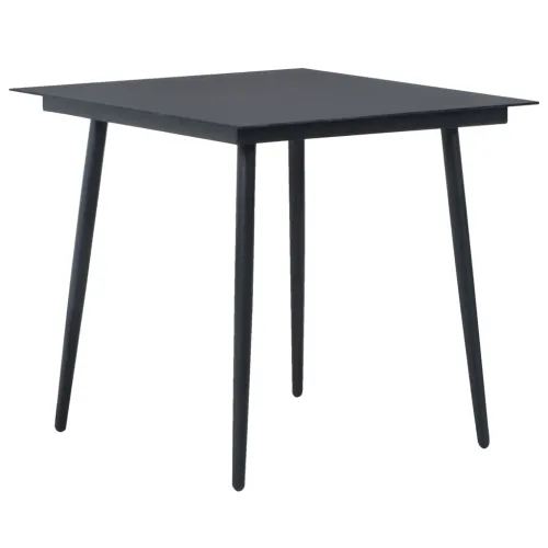Vrtna garnitura - 5-dijelni vrtni blagovaonski set od PVC ratana crni - Dužina stola 80 cm 4 Cijena