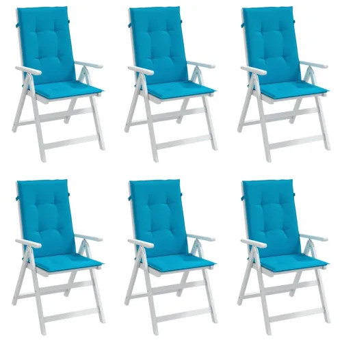 Jastuci za vrtne stolice 6 kom plavi 120 x 50 x 3 cm od tkanine - Plava 120 x 50 x 3 cm 6 Cijena
