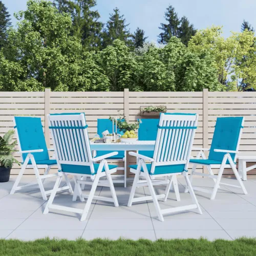 Jastuci za vrtne stolice 6 kom plavi 120 x 50 x 3 cm od tkanine - Plava 120 x 50 x 3 cm 6 Cijena