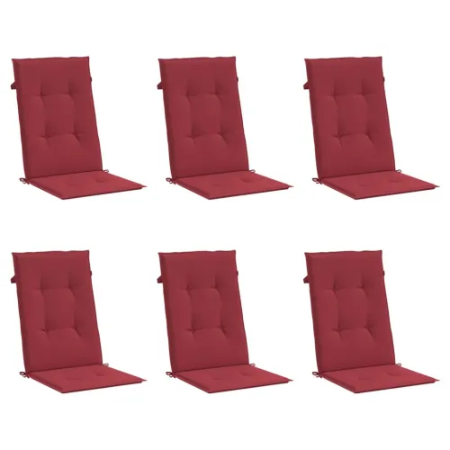 Jastuci za vrtne stolice 6 kom boja vina 120x50x3 cm od tkanine - Boja crnog vina 120 x 50 x 3 cm 6 Cijena
