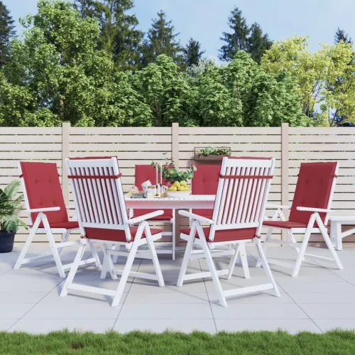 Jastuci za vrtne stolice 6 kom boja vina 120x50x3 cm od tkanine - Boja crnog vina 120 x 50 x 3 cm 6 Cijena