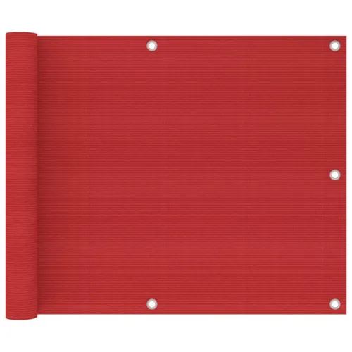 Balkonski zastor crveni 75 x 500 cm HDPE - Crvena 75 x 500 cm 1 Cijena