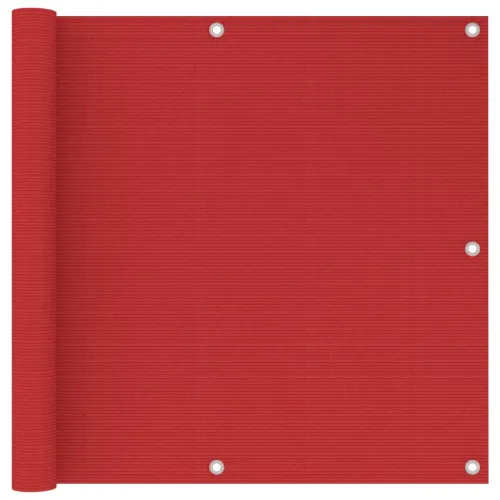 Balkonski zastor crveni 90 x 500 cm HDPE - Crvena 90 x 500 cm Cijena