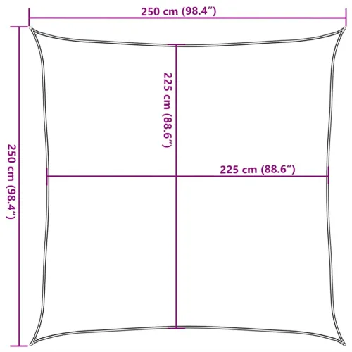 Jedro za zaštitu od sunca 160 g/m² smeđe-sivo 2,5 x 2,5 m HDPE - Sivo-smeđa 2.5 x 2.5 m 1 Cijena