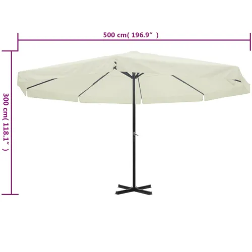 Suncobran Bijeli Aluminijum 500 cm - Bijela 500 cm Cijena