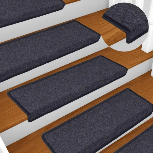 Prostirke za stepenice 15 kom 65x21x4 cm tamno sive i plave pravokutne rubove - tamnosiva i plava 15 Cijena