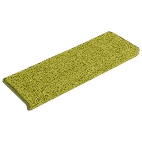 Prostirke za stepenice 15 kom 65x21x4 cm Zelene s pravokutnim rubom - Zelena 15 Cijena