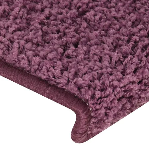 Prostirke za stepenice 15 kom 65x21x4 cm tamnoljubičaste pravokutne rubove - Tamnoljubičasta 15 Cijena