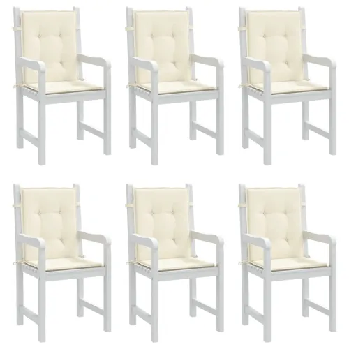 Jastuci za vrtne stolice 6 kom krem 100 x 50 x 3 cm od tkanine - Krem 100 x 50 x 3 cm 6 Cijena