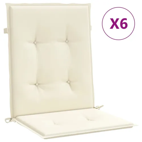 Jastuci za vrtne stolice 6 kom krem 100 x 50 x 3 cm od tkanine - Krem 100 x 50 x 3 cm 6 Cijena