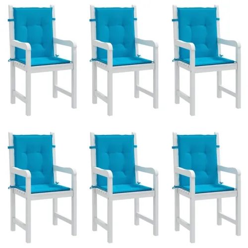 Jastuci za vrtne stolice 6 kom plavi 100 x 50 x 3 cm od tkanine - Plava 100 x 50 x 3 cm 6 Cijena
