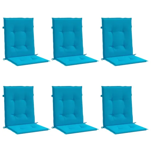 Jastuci za vrtne stolice 6 kom plavi 100 x 50 x 3 cm od tkanine - Plava 100 x 50 x 3 cm 6 Cijena