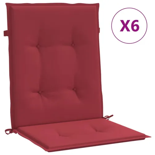 Jastuci za vrtne stolice 6 kom boja vina 100x50x3 cm od tkanine - boja crnog vina 100 x 50 x 3 cm 6 Cijena