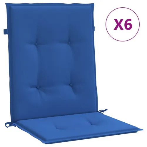 Jastuci za vrtne stolice 6 kom plavi 100 x 50 x 3 cm od tkanine - Kraljevski plava 100 x 50 x 3 cm 6 Cijena