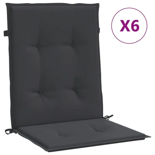 Jastuci za vrtne stolice 6 kom crni 100 x 50 x 3 cm od tkanine - Crna 100 x 50 x 3 cm 6 Cijena