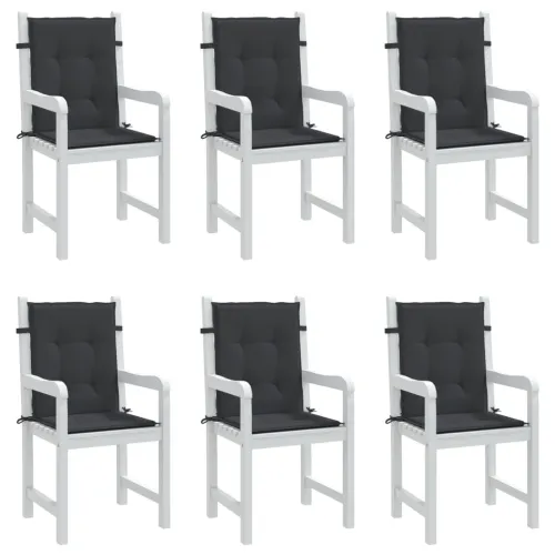 Jastuci za vrtne stolice 6 kom crni 100 x 50 x 3 cm od tkanine - Crna 100 x 50 x 3 cm 6 Cijena