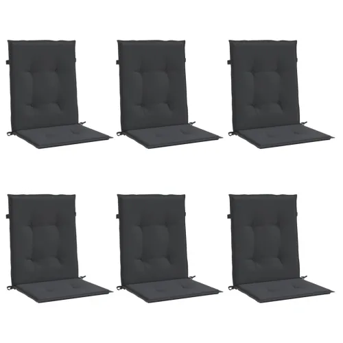 Jastuci za vrtne stolice 6 kom crni 100 x 50 x 3 cm od tkanine - Crna 100 x 50 x 3 cm 6 Cijena