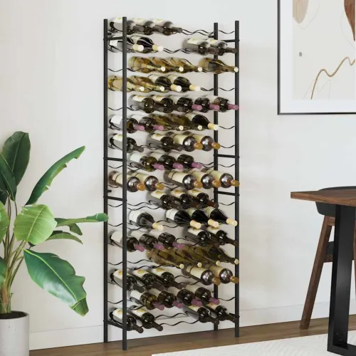 Stalak za vino za 96 boca crni željezni - Crna 1 1 96 Cijena