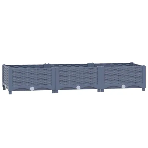 Povišena gredica 120x40x23 cm od polipropilena - Plavo-siva 120 x 40 x 23 cm 1 Plavo-siva Cijena
