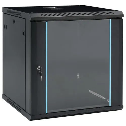 Zidni komunikacijski ormar 12U 19 ” IP20 600 x 600 x 640 mm - Crna 600 x 600 x 640 mm Crna 600 x 600 x 640 mm Cijena