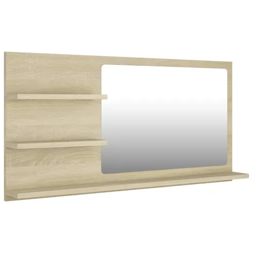 Kupaonsko ogledalo boja hrasta 90x10,5x45 cm konstruirano drvo - Sonoma hrast Cijena