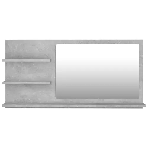 Kupaonsko ogledalo boja betona 90x10,5x45 cm konstruirano drvo - Beton siva Cijena