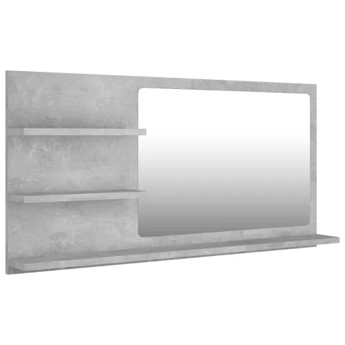 Kupaonsko ogledalo boja betona 90x10,5x45 cm konstruirano drvo - Beton siva Cijena
