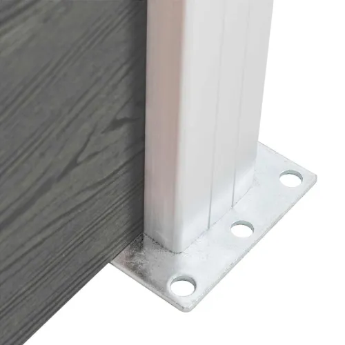 Panel za ogradu WPC 175 x 146 cm sivi - Siva 1 1 sekcija s 1 stupom Cijena