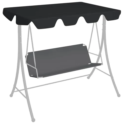 Zamjenski krov za vrtnu ljuljačku crni 188/168 x 145/110 cm - Crna 188/168 x 145/110 cm 1 Crna Cijena