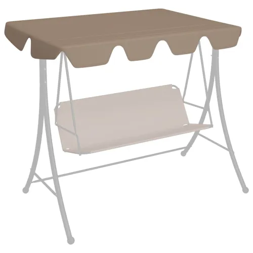 Zamjenski krov za vrtnu ljuljačku smeđesivi 150/130 x 105/70 cm - Sivo-smeđa 150/130 x 105/70 cm 1 Sivo-smeđa Cijena