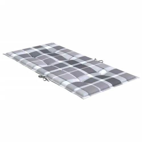 Jastuci za vrtne stolice 6 kom sivi karirani 100x50x3cm tkanine - Sivi karirani uzorak 100 x 50 x 3 cm 6 Cijena