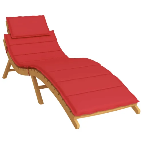 Jastuk za ležaljku crveni 186x58x4 cm od tkanine Oxford - Crvena Cijena