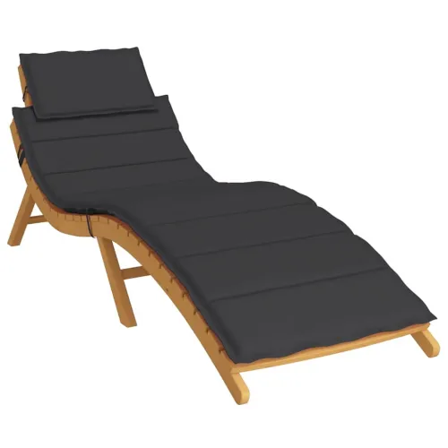 Jastuk za ležaljku crni 186x58x4 cm od tkanine Oxford - Crna Cijena