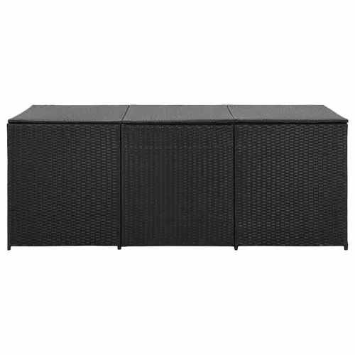 Vrtna kutija za pohranu od poliratana 180 x 90 x 70 cm crna - Crna 180 x 90 x 70 cm Cijena