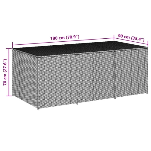 Vrtna kutija za pohranu od poliratana 180 x 90 x 70 cm crna - Crna 180 x 90 x 70 cm Cijena