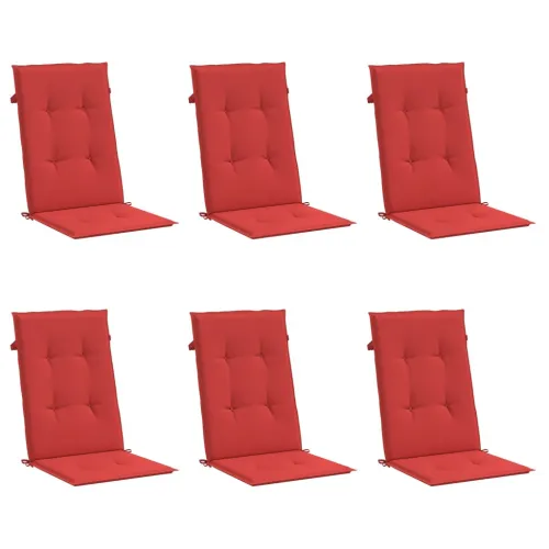 Jastuci za vrtne stolice 6 kom crveni 120x50x3 cm od tkanine - Crvena 120 x 50 x 3 cm 6 Cijena
