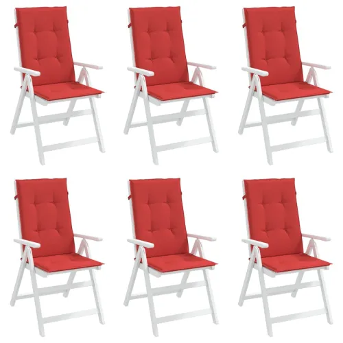 Jastuci za vrtne stolice 6 kom crveni 120x50x3 cm od tkanine - Crvena 120 x 50 x 3 cm 6 Cijena